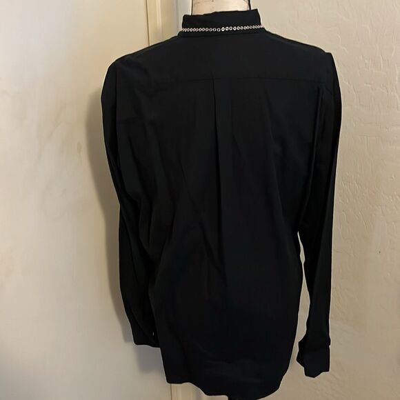 Versus Versace Black Button Rivet Detailing Closure Shirt - Picture 3 of 12